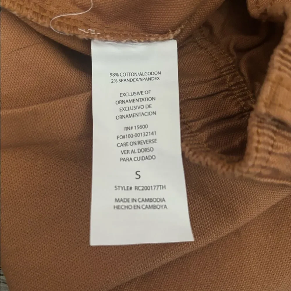 Re creation Tan Straight-Leg Pants with elastic waist band
